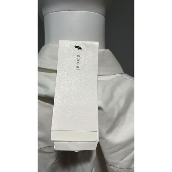 Sacai Mixed Media Atterley Cream Shirt Dress Size XL (4) - Picture 13 of 15